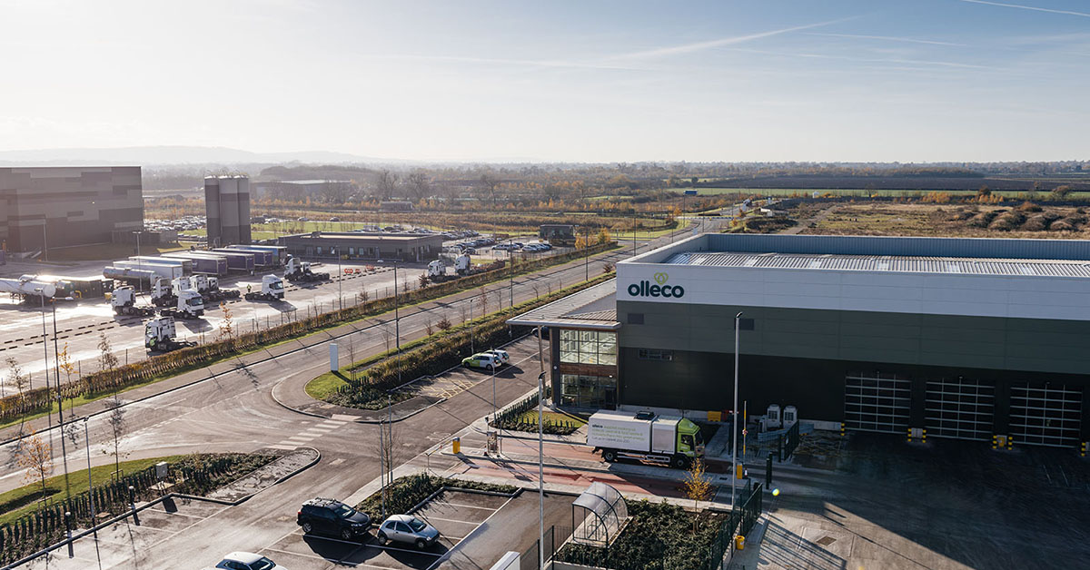 Aerial view of Olleco Aylesbury AD facility